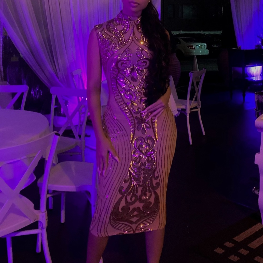 Rose Gold Sequin Dress